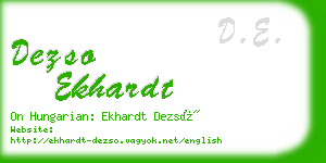 dezso ekhardt business card